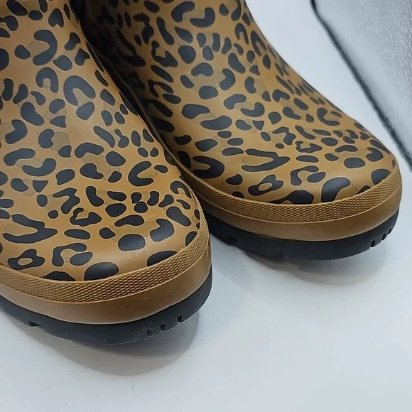 Joules cheetah print rain boots size 9 - Picture 3 of 7